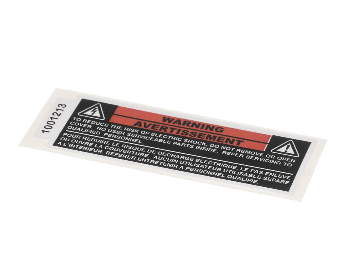 ANTUNES PARTS Antunes 1001213 Label Shock Hazard - SKU AJA1001213