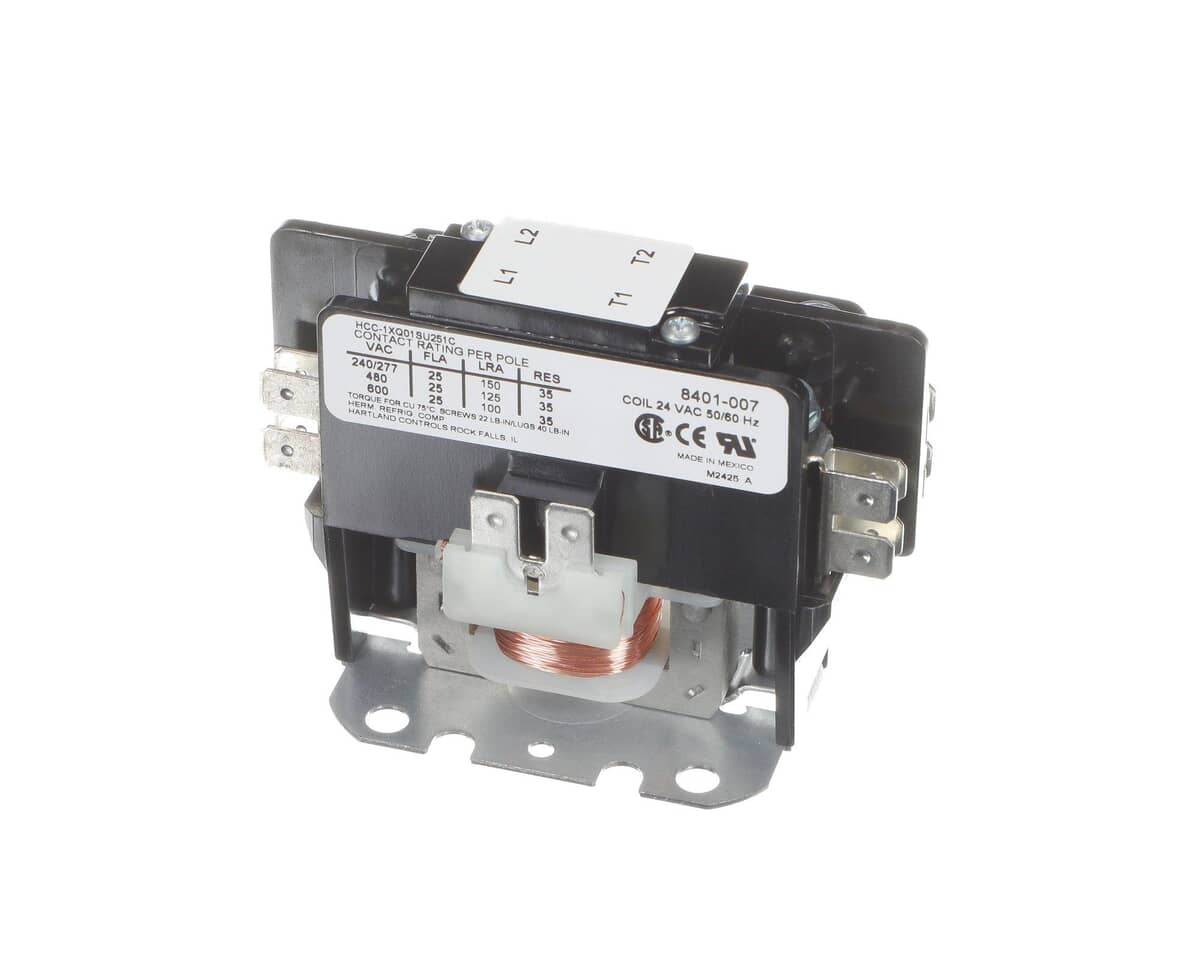 BARD PARTS Bard 8401-007BX Contactor 1-POLE 25 Amp-Boxed - SKU BARD8401-007BX