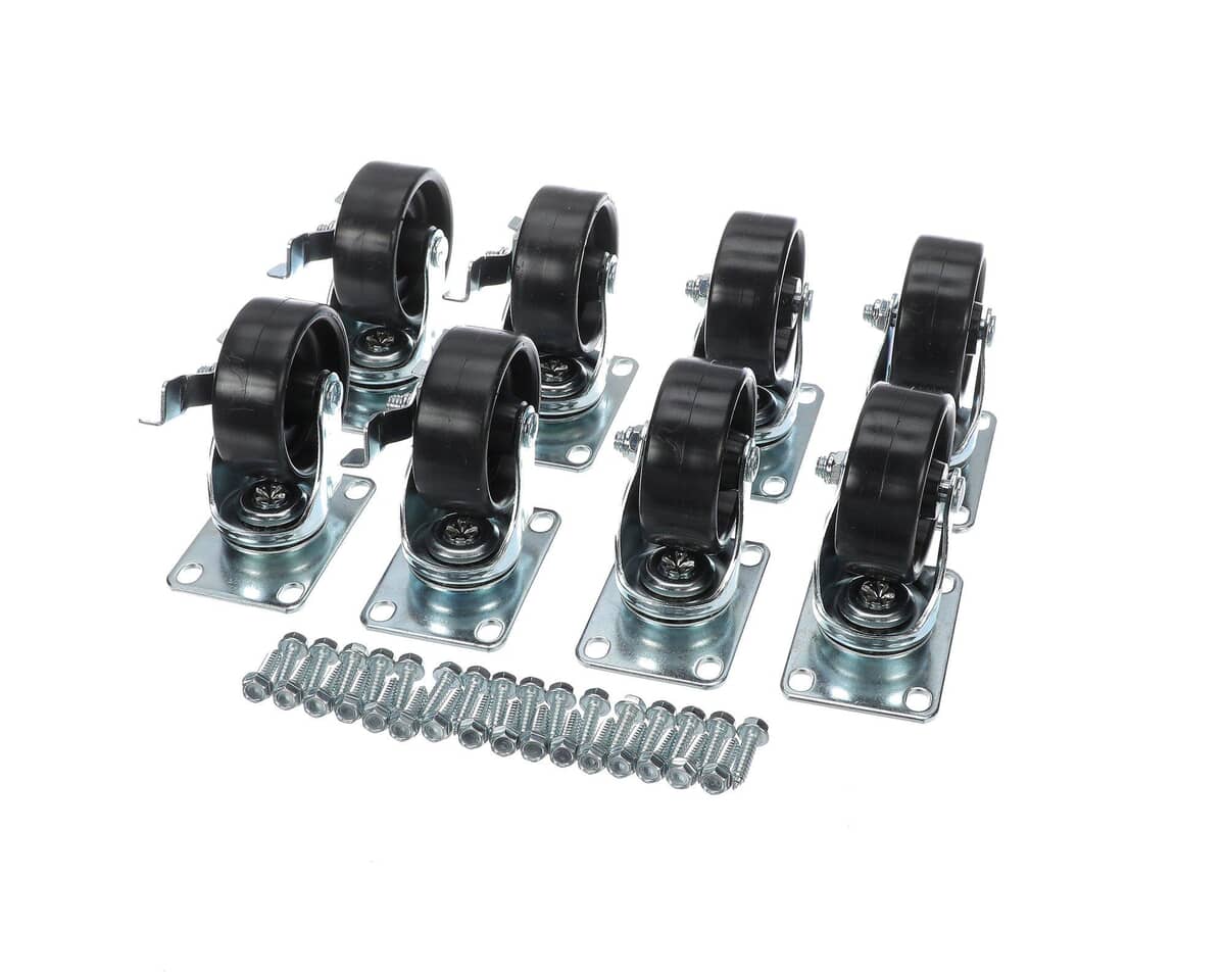BEVERAGE AIR PARTS Beverage Air 00C31S075A Caster Kit - 3IN Plate 8 CSTRS(4 Lck 4 N - SKU BEV00C31S075A