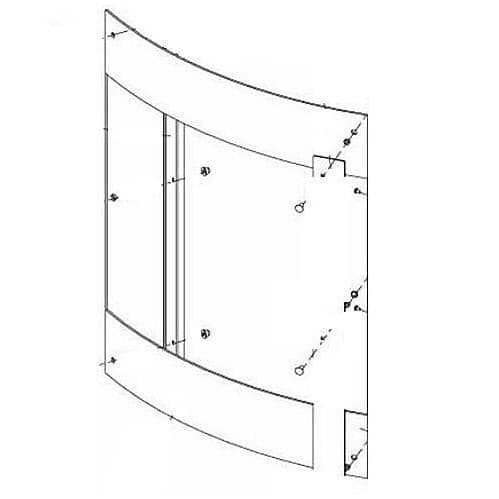 BKI PARTS BKI GL0300M Glass Curved Vg Outer Door W/ - SKU BKIGL0300M