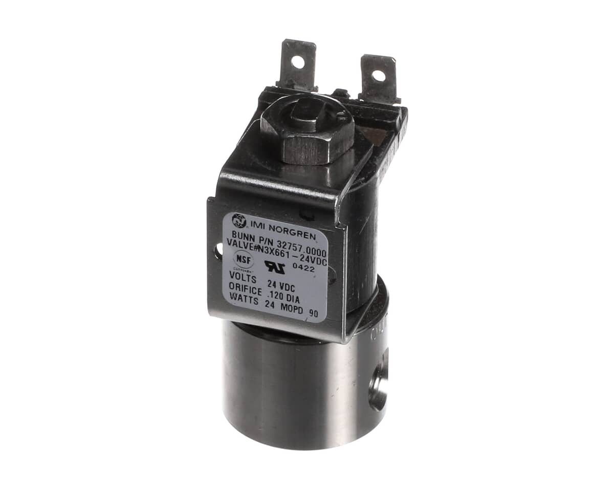 BUNN PARTS Bunn 32757.0000 Valve Assembly Water 24VDC(KIP) - SKU BU32757.0000