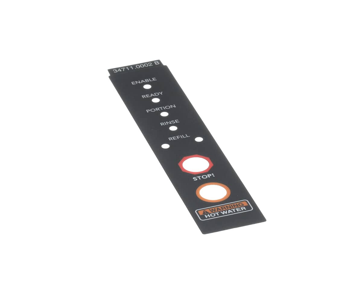 BUNN PARTS Bunn 34711.0002 Decal Warning LED Display - SKU BU34711.0002