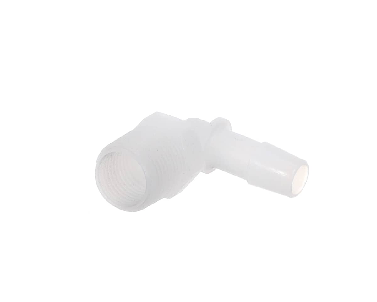 BUNN PARTS Bunn 48348.0000 Fitting Elbow 3/8 NPT X 3/8 Barb-Kynar - SKU BU48348.0000