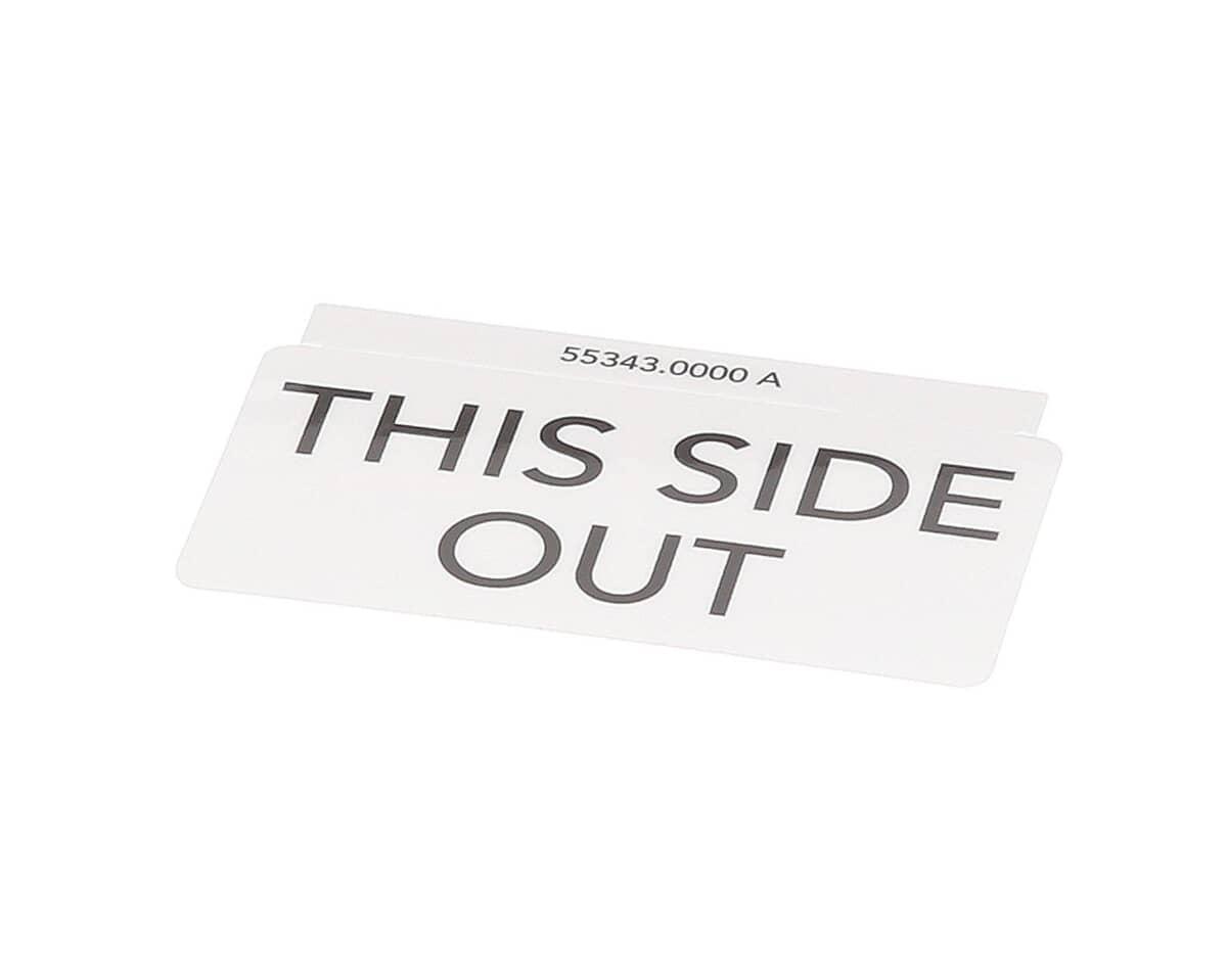 BUNN PARTS Bunn 55343.0000 Decal This Side Out Grnds Bin S.i. - SKU BU55343.0000