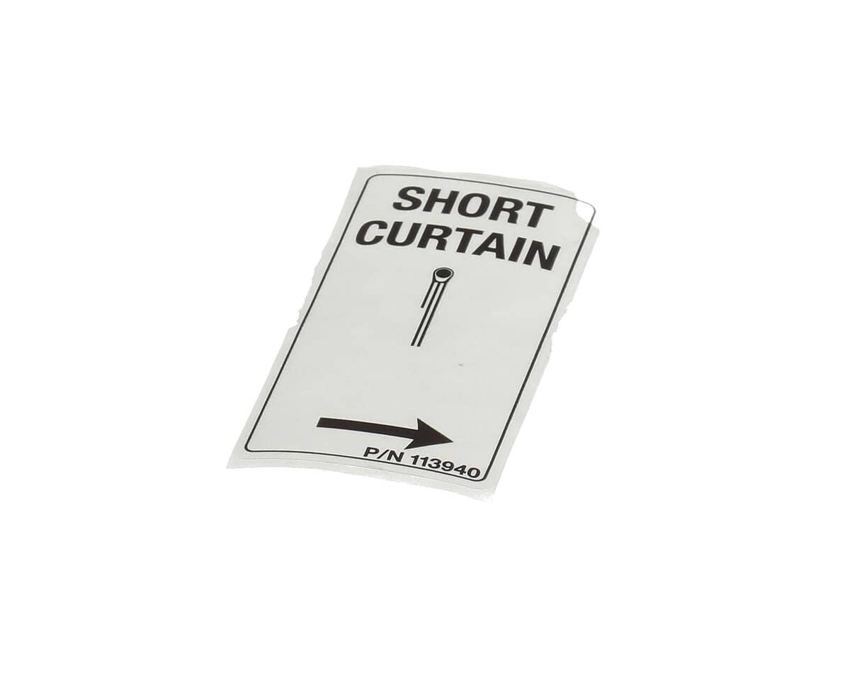 CHAMPION - MOYER DIEBEL PARTS Champion - Moyer Diebel 113940 Label Curtain Lr Short - SKU CHA113940