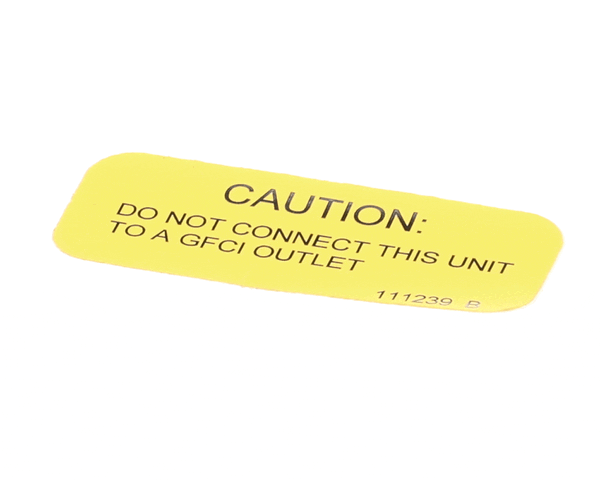 CLEVELAND PARTS Cleveland 111239 Label;gfci Warning - SKU CLE111239