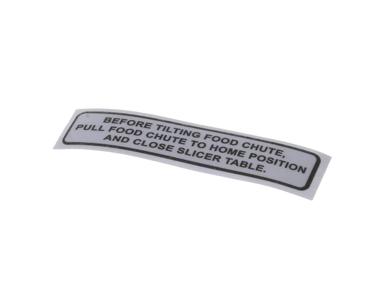 GLOBE PARTS Globe 920196 Carriage Tilt Label - SKU GLO920196