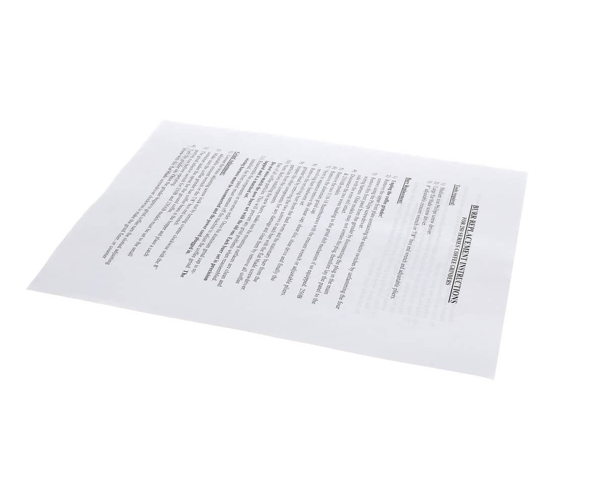 GRINDMASTER CECILWARE PARTS Grindmaster Cecilware 84913 Instructions Kit Burr Replacement - SKU GM84913