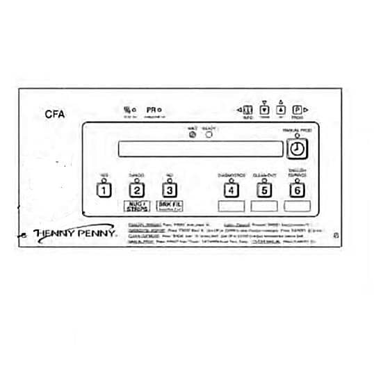 HENNY PENNY PARTS Henny Penny 24281 Decal-Cfa Flat Panel 6 Butto S - SKU HEN24281