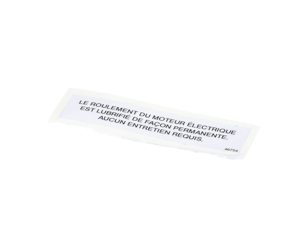 HENNY PENNY PARTS Henny Penny 46754 Label-Elec.mtr French - SKU HEN46754
