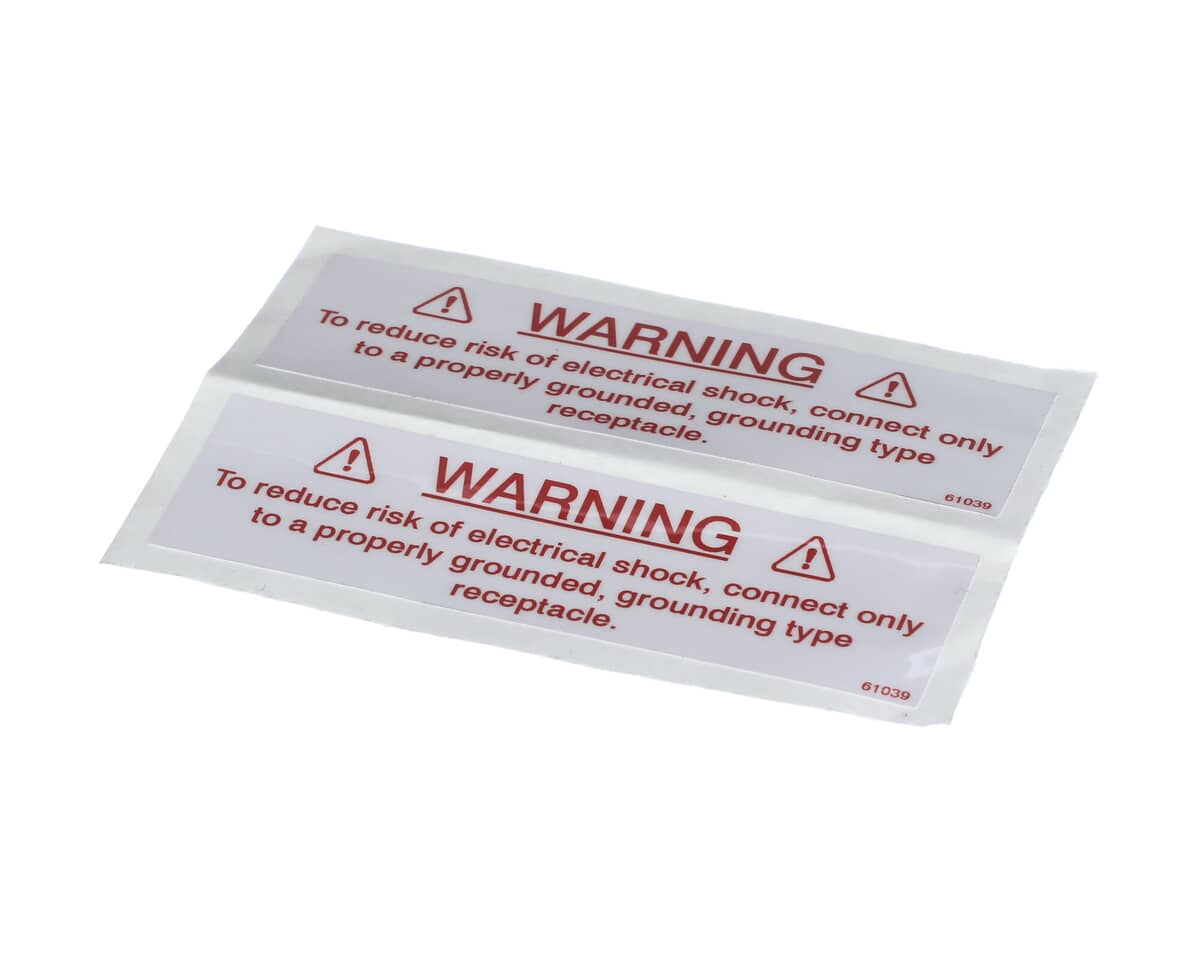 HENNY PENNY PARTS Henny Penny 61039 Label-Electrical Warning - SKU HEN61039