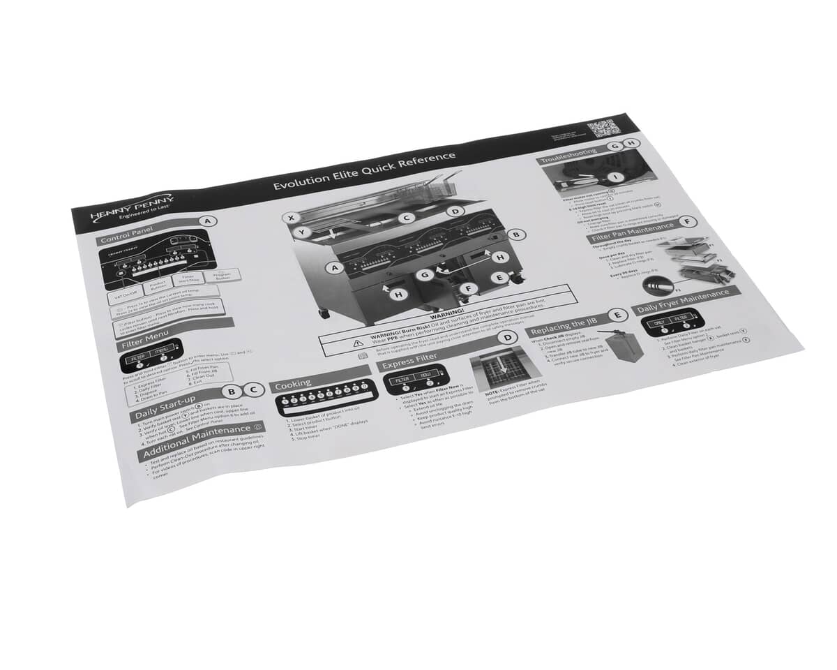 HENNY PENNY PARTS Henny Penny FM08-681 Eeg Wallchart - SKU HENFM08-681