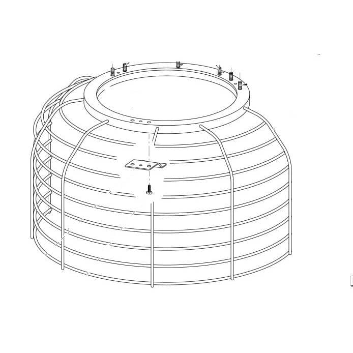 HOBART PARTS Hobart 00-874954-00002 Wire Cage ASSEMBLY-V1401C - SKU HOB00-874954-00002