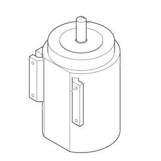 HOBART PARTS Hobart 00-875993-00002 Motor Assembly 5 HP - SKU HOB00-875993-00002