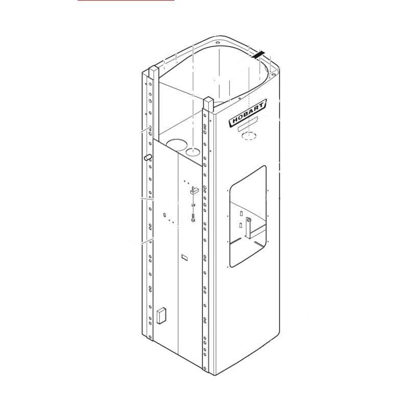 HOBART PARTS Hobart 00-916132-00002 Pedestal Machining (So) - SKU HOB00-916132-00002