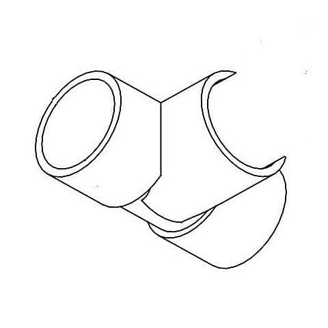 JACKSON PARTS Jackson 4730-002-66-09 Tee 2 PVC Gasketed - SKU JAC4730-002-66-09