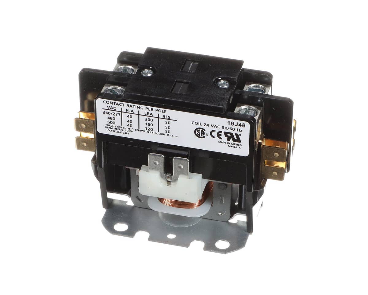 LENNOX PARTS Lennox 19J48 1/C Contactor Double Pole 40A 24V Coil - SKU LEN19J48