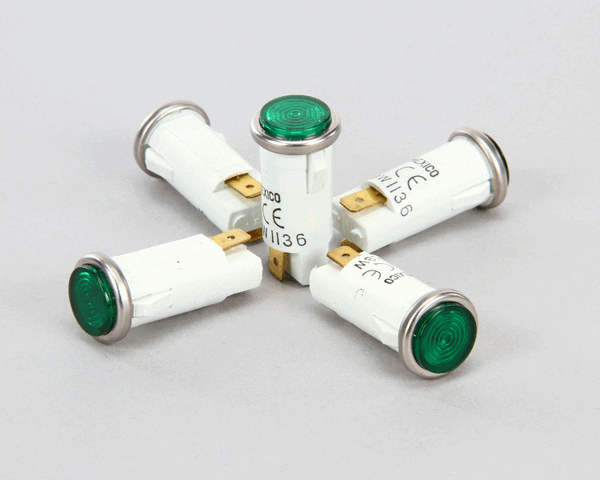 PRINCE CASTLE PARTS Prince Castle 71-135-3S Pilot Light Green 120V (PKG/5) - SKU PC71-135-3S