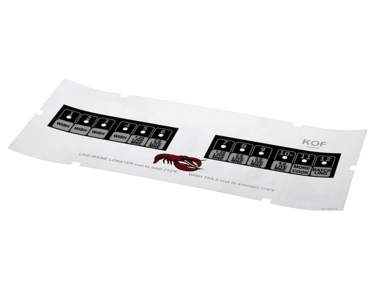 PITCO PARTS Pitco A6110201 Overlay - SKU PTA6110201