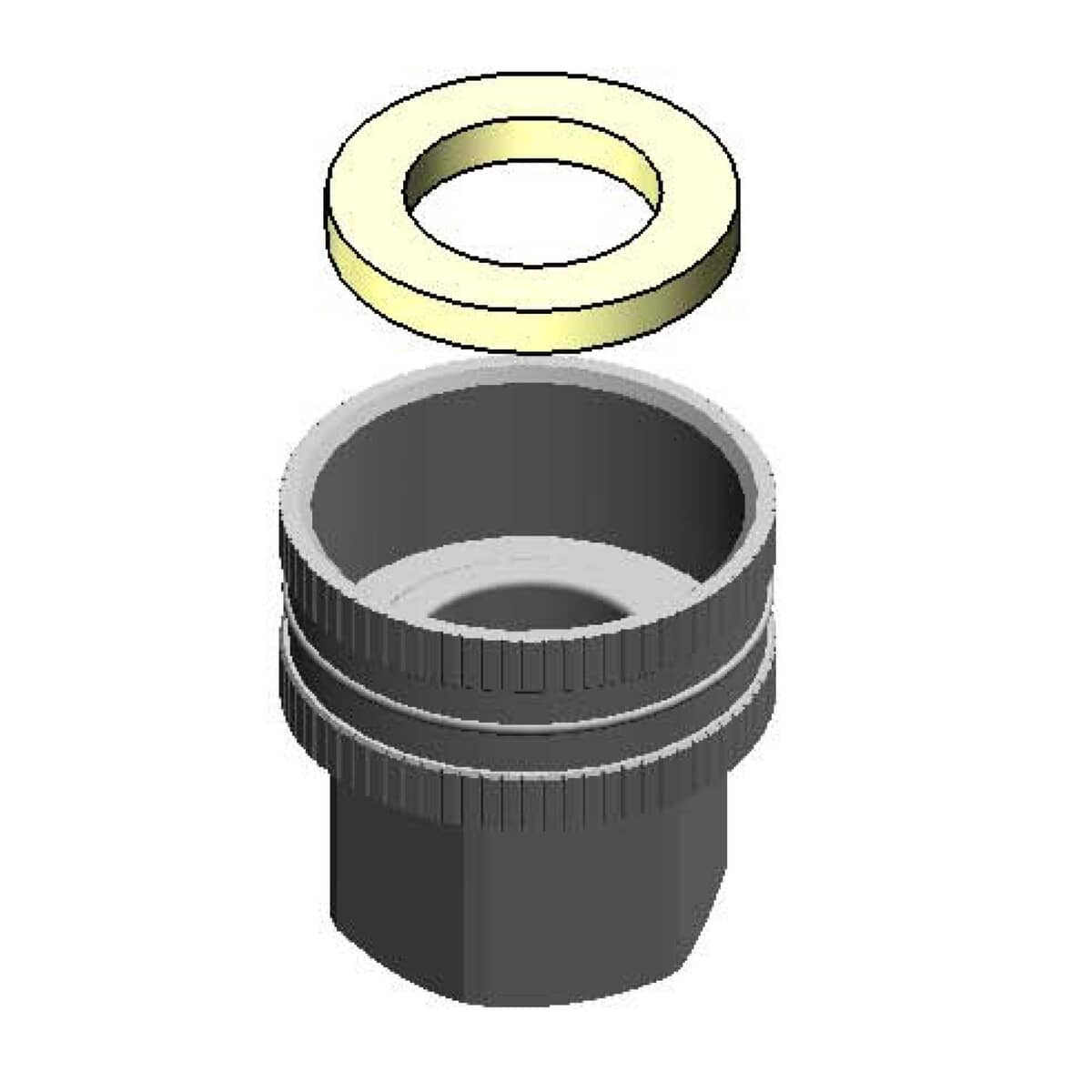 T&S BRASS PARTS T&S Brass 002957-25 Adapter, Garden Hose 1/2 NPT Female X 3/4 Gh Fem - SKU TS002957-25