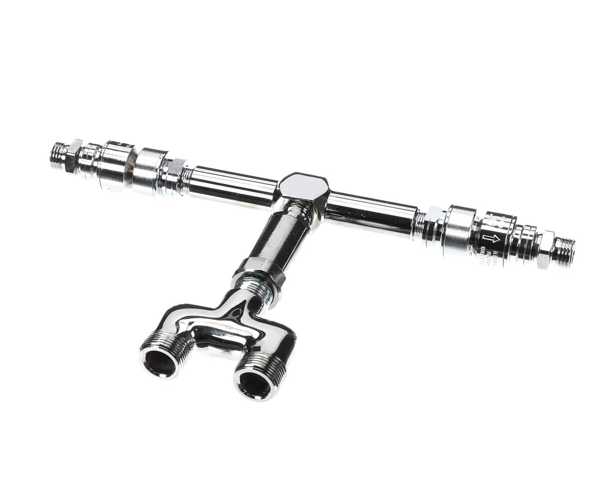 T&S BRASS PARTS T&S Brass 017212-40 Y Fitting & Vb Swivel Tee W/ (2) Vacuum - SKU TS017212-40