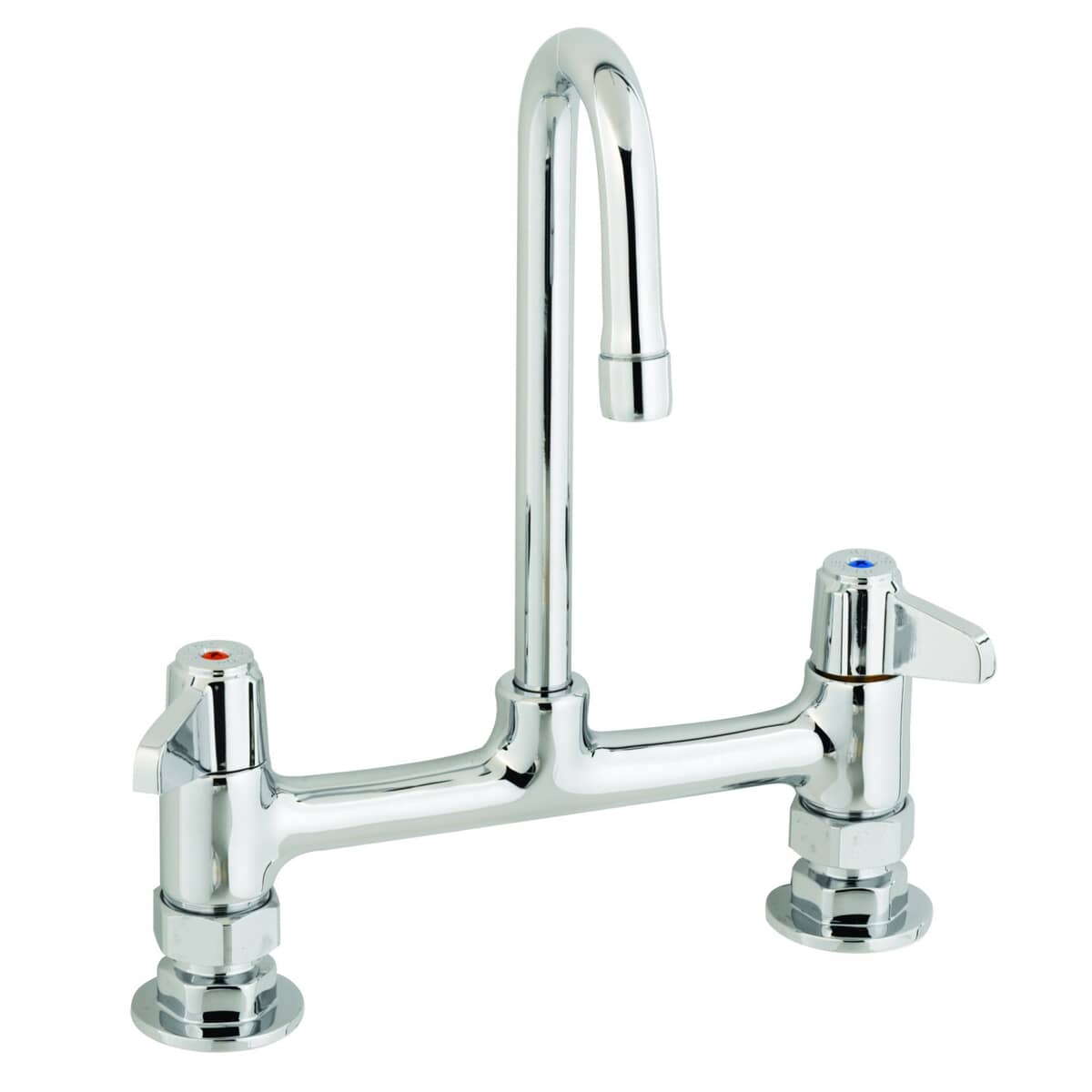 T&S BRASS PARTS T&S Brass 5F-8DLX03 Faucet 8 Centers Deck Mount 3 Spout - SKU TS5F-8DLX03