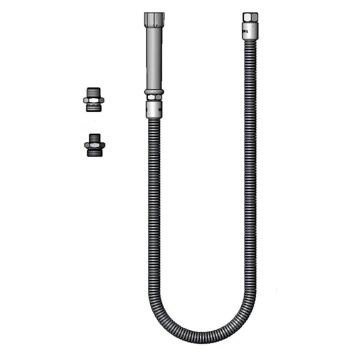 T&S BRASS PARTS T&S Brass B-0044-H5 Hose 44 Flexible Stainless Steel With 172A Adapt - SKU TSB-0044-H5