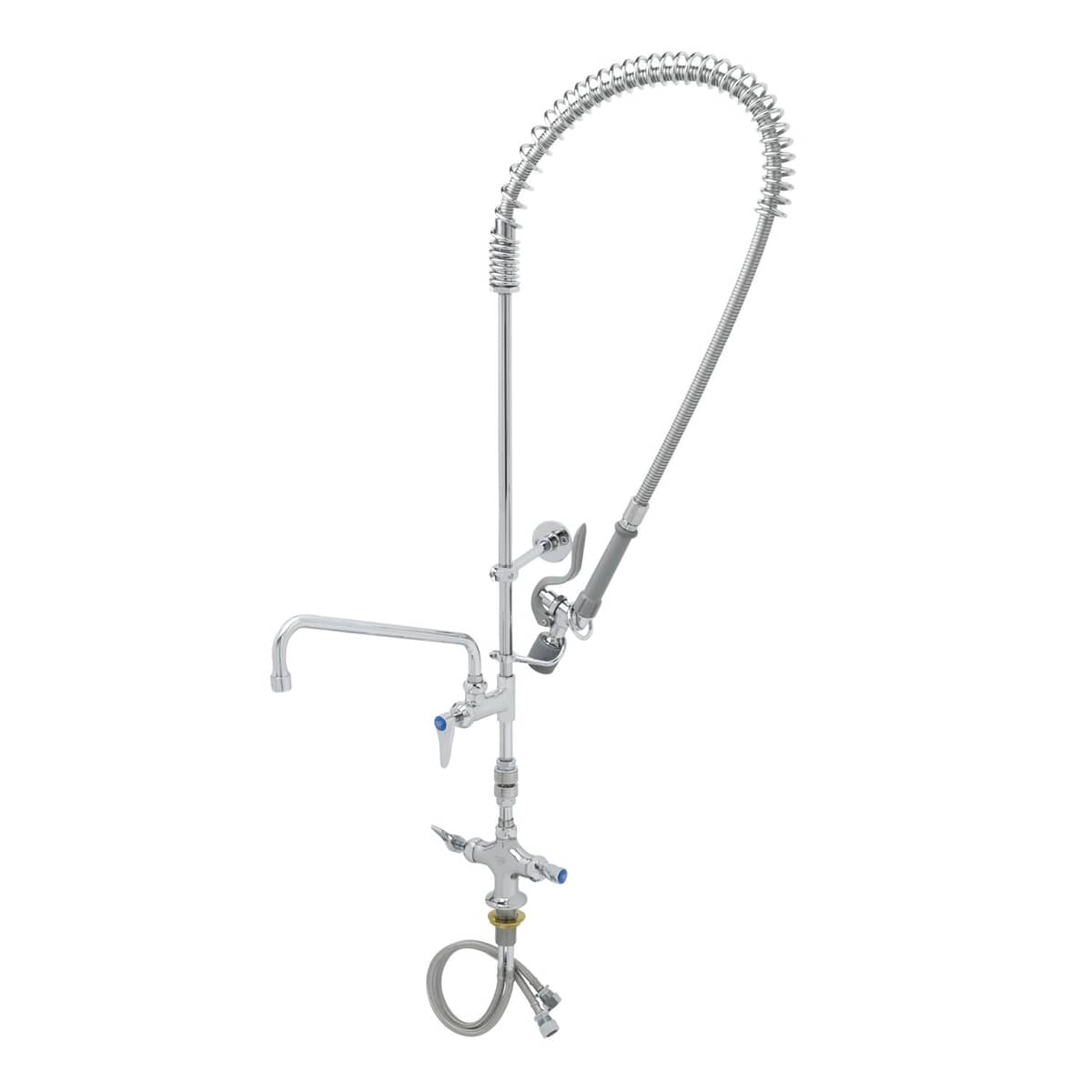 T&S BRASS PARTS T&S Brass B-0113-12-CRVBC Pre-Rinse Single Deck Mount Add-On Faucet Swing - SKU TSB-0113-12-CRVBC