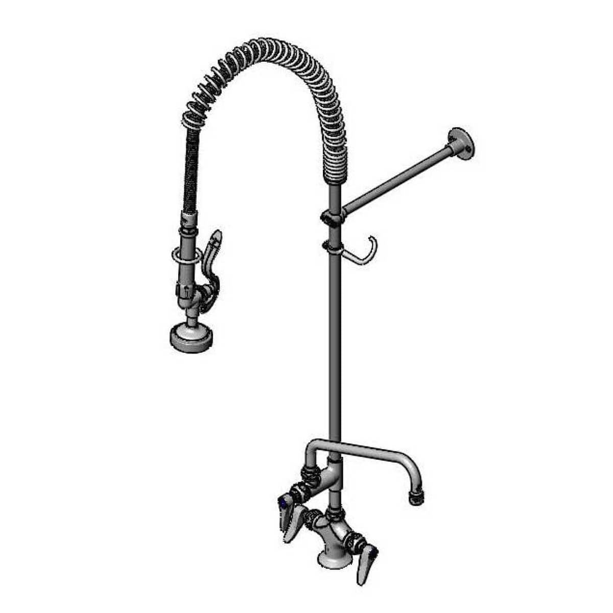 T&S BRASS PARTS T&S Brass B-0113-ADF10-BR Pre-Rinse Single Hole Deck Mount Supply Hoses & - SKU TSB-0113-ADF10-BR