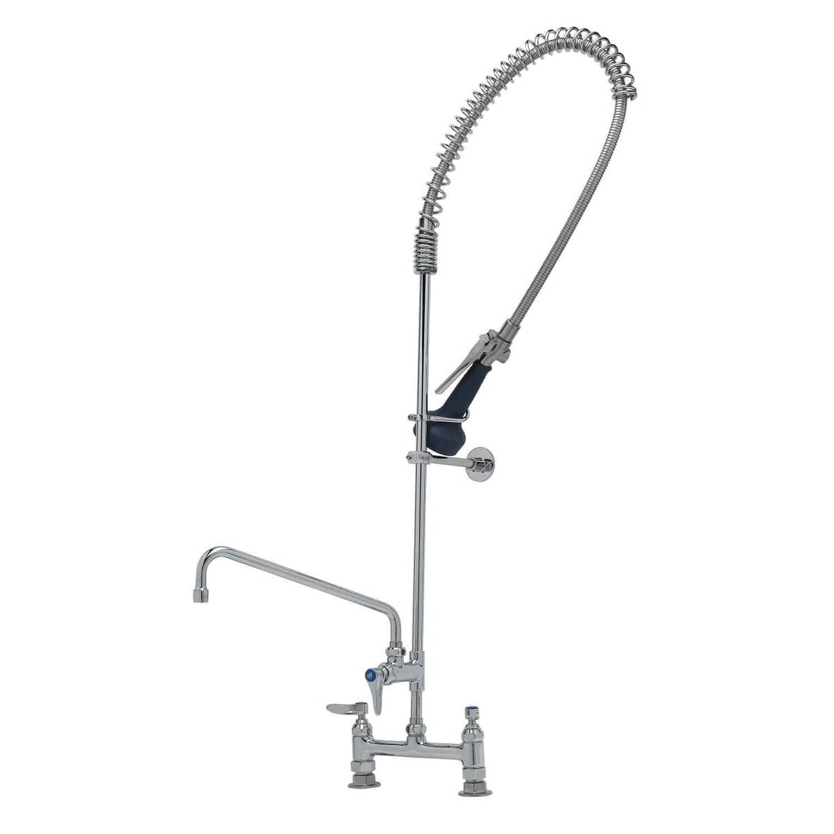 T&S BRASS PARTS T&S Brass B-0123-A12-B08C Easyinstall Pre-Rinse Spring Action 8 Deckmount - SKU TSB-0123-A12-B08C