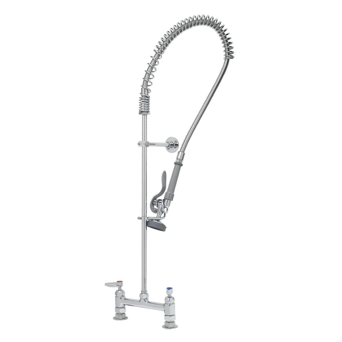 T&S BRASS PARTS T&S Brass B-0123-CR-B Easyinstall Pre-Rinse Unit, Deck Mount, 8 Centers - SKU TSB-0123-CR-B