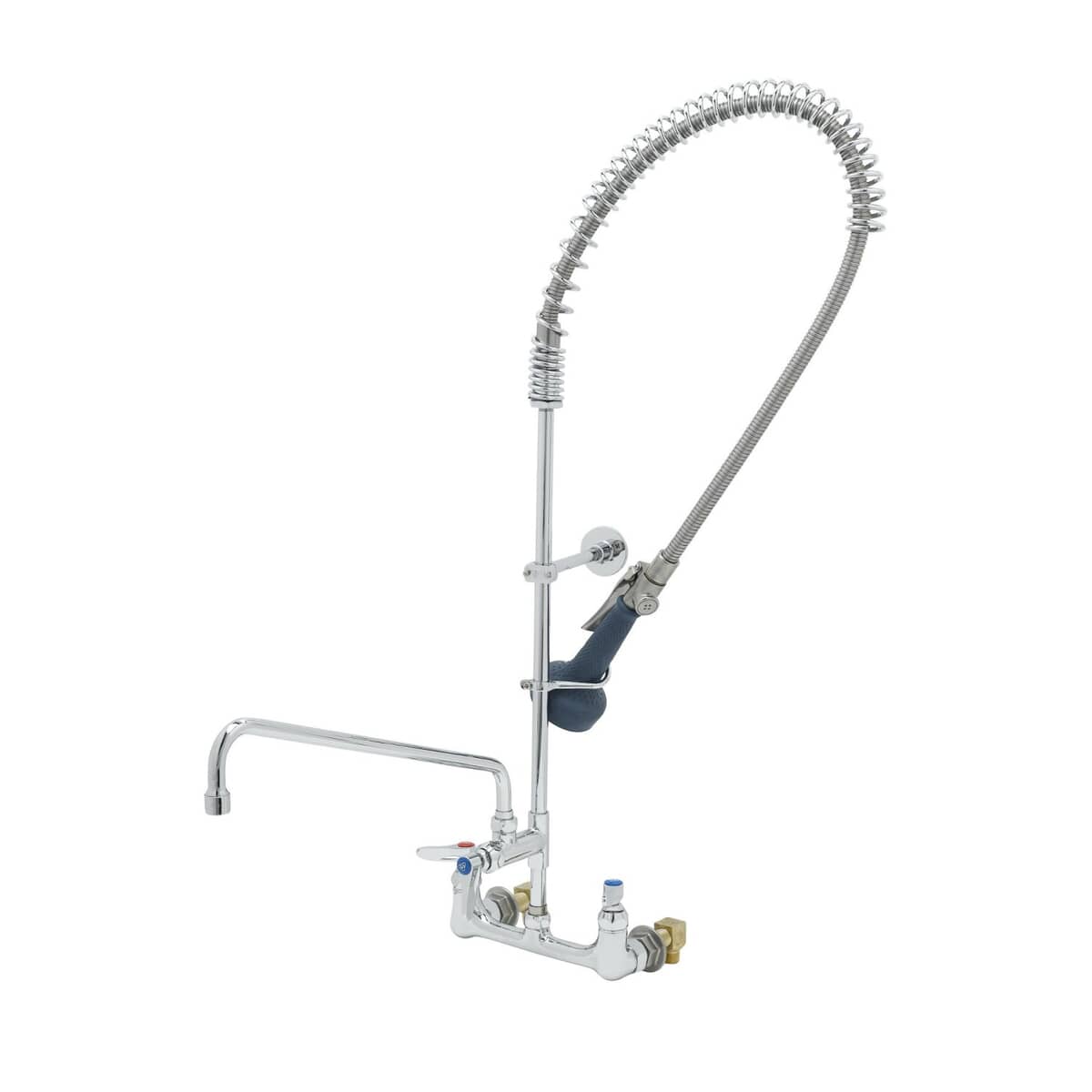 T&S BRASS PARTS T&S Brass B-0133-16-B08EL Easyinstall Pre-Rinse Spring Action 8 Wall Moun - SKU TSB-0133-16-B08EL