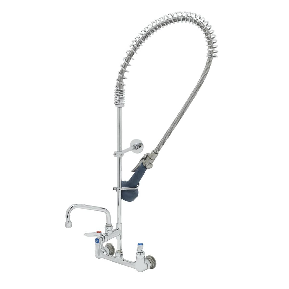 T&S BRASS PARTS T&S Brass B-0133-A06-B08C Easyinstall Pre-Rinse Spring Action 8 Wall Moun - SKU TSB-0133-A06-B08C