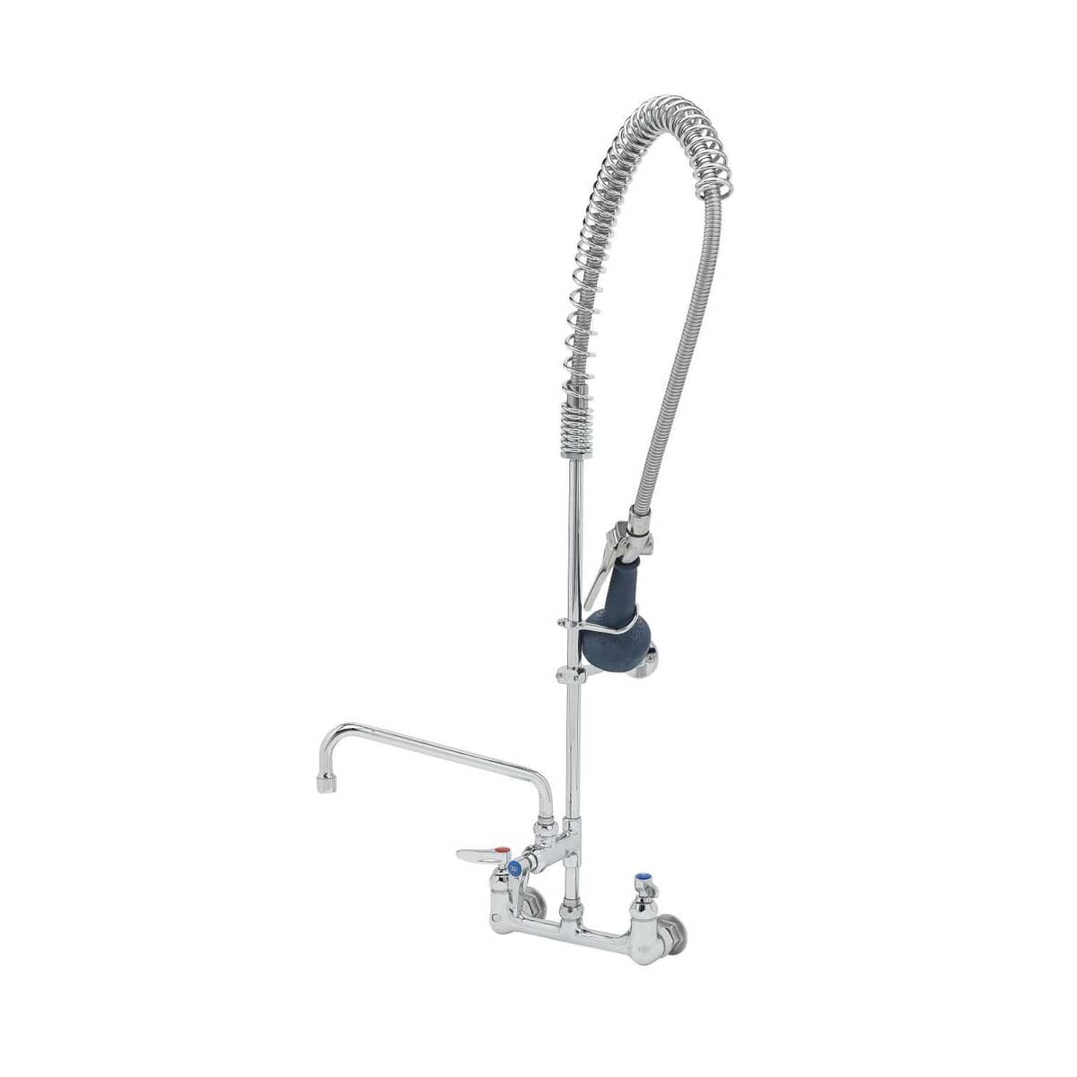 T&S BRASS PARTS T&S Brass B-0133-A10-B08 Easyinstall Pre-Rinse Spring Action 8 Wall Moun - SKU TSB-0133-A10-B08