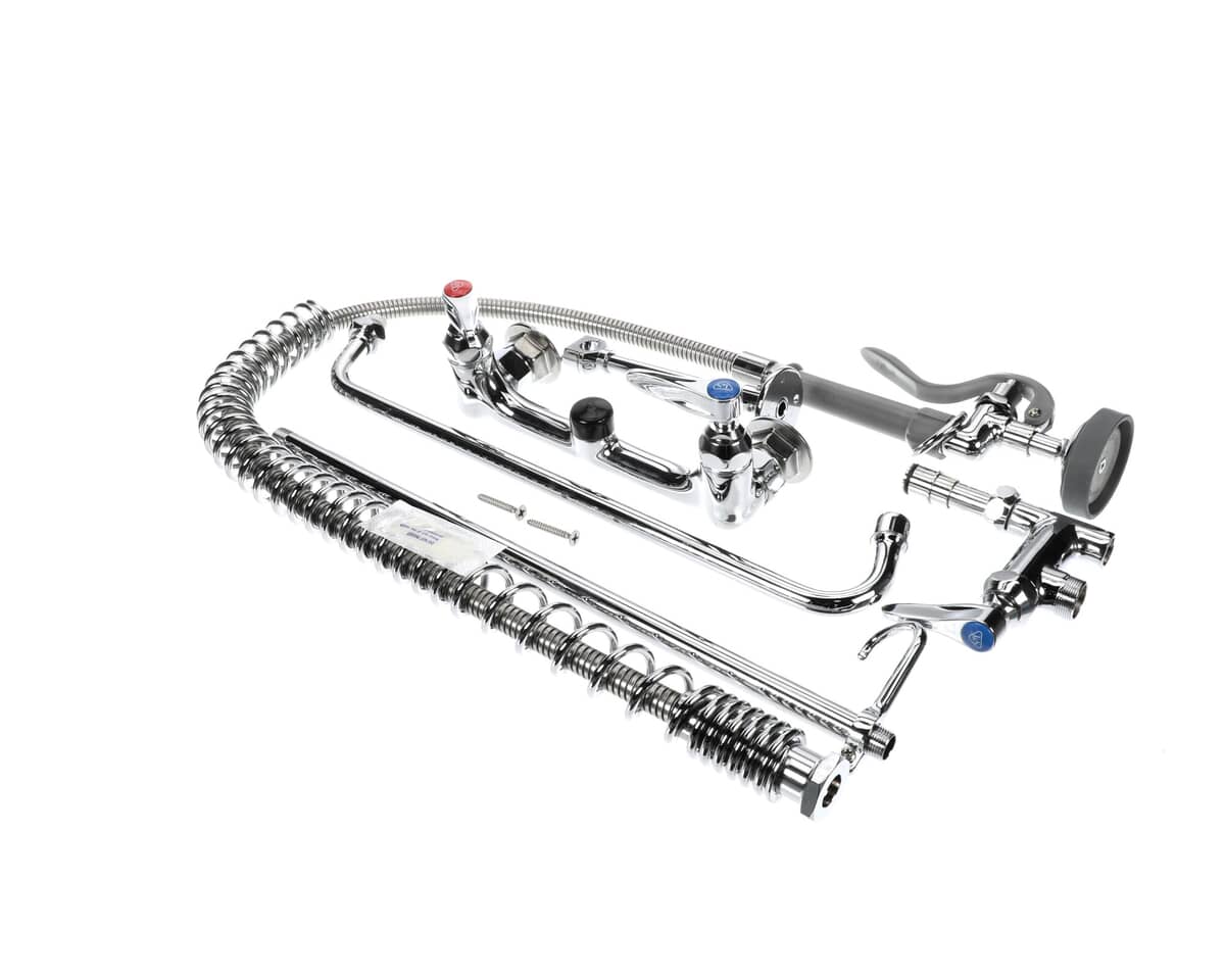 T&S BRASS PARTS T&S Brass B-0133-ADF16-B Easyinstall Pre-Rinse Unit: 8 Wall Mount - SKU TSB-0133-ADF16-B