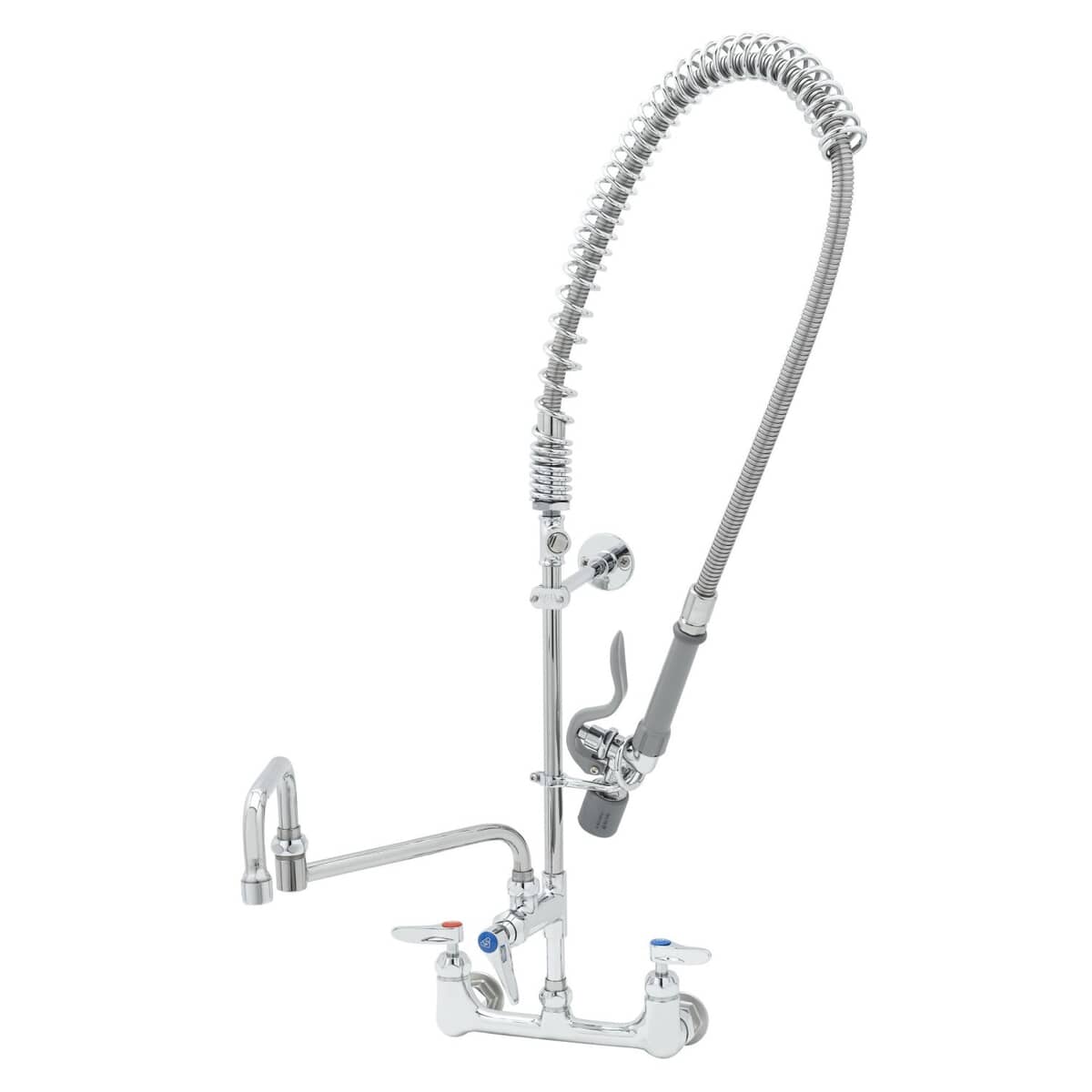 T&S BRASS PARTS T&S Brass B-0152-CR-C-TEE Pre-Rinse: 8 Wall Mount Ceramas B-Tee-Rgd B-01 - SKU TSB-0152-CR-C-TEE