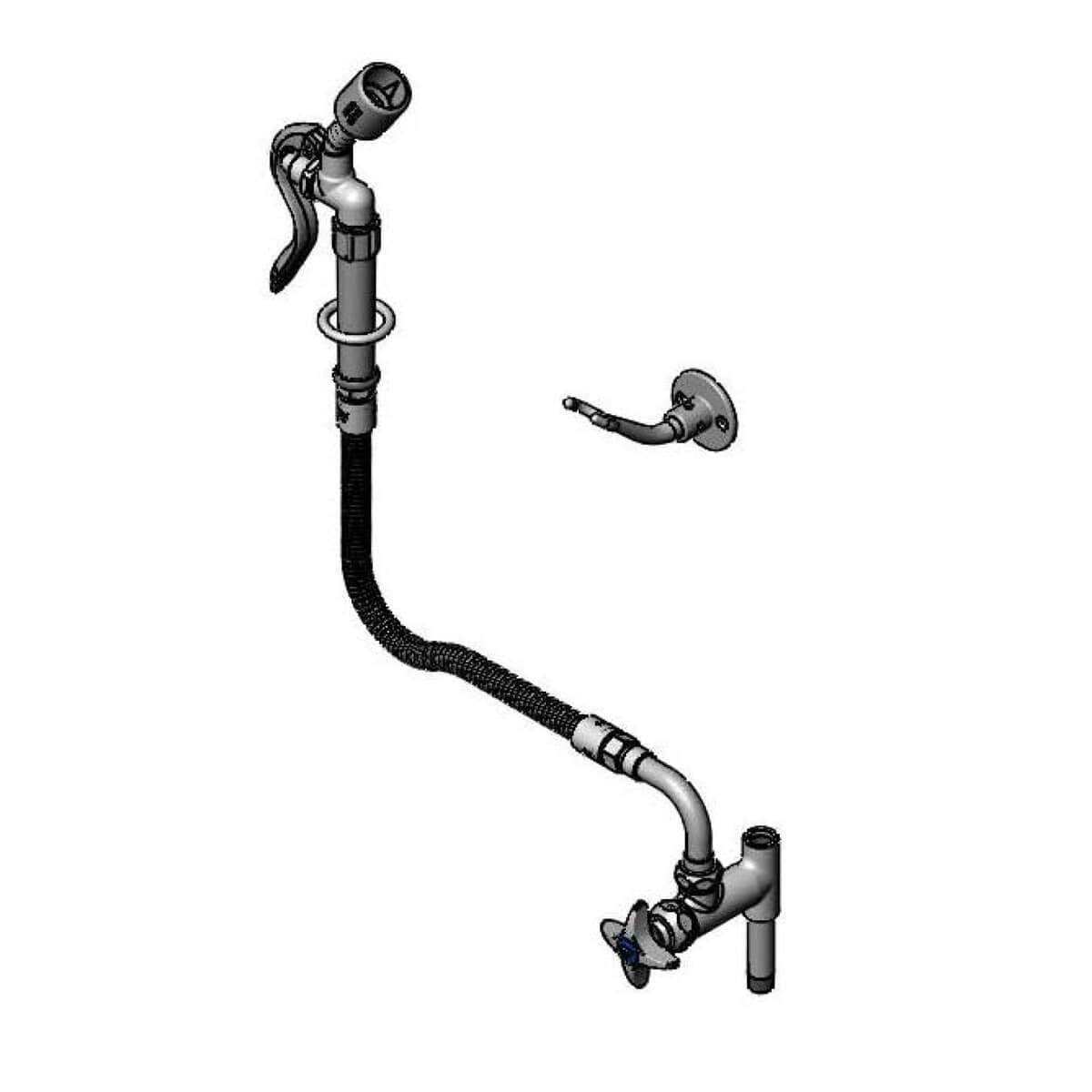 T&S BRASS PARTS T&S Brass B-0165-C35-68H Washdown Hose Unit: Add-On Faucet 034A 68 Flex - SKU TSB-0165-C35-68H