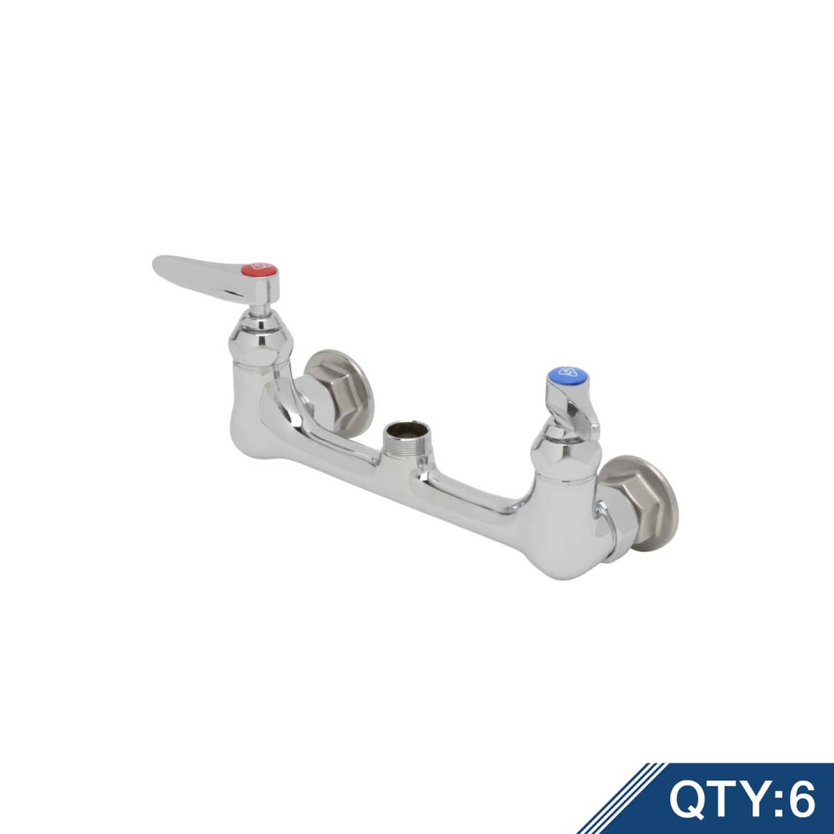 T&S BRASS PARTS T&S Brass B-0230-LNM Double Pantry Swivel Base Faucets 8 Wal - SKU TSB-0230-LNM