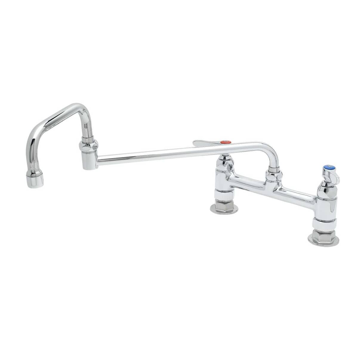 T&S BRASS PARTS T&S Brass B-0245 Double Pantry Faucet Deck Mount 8 Centers 18 - SKU TSB-0245