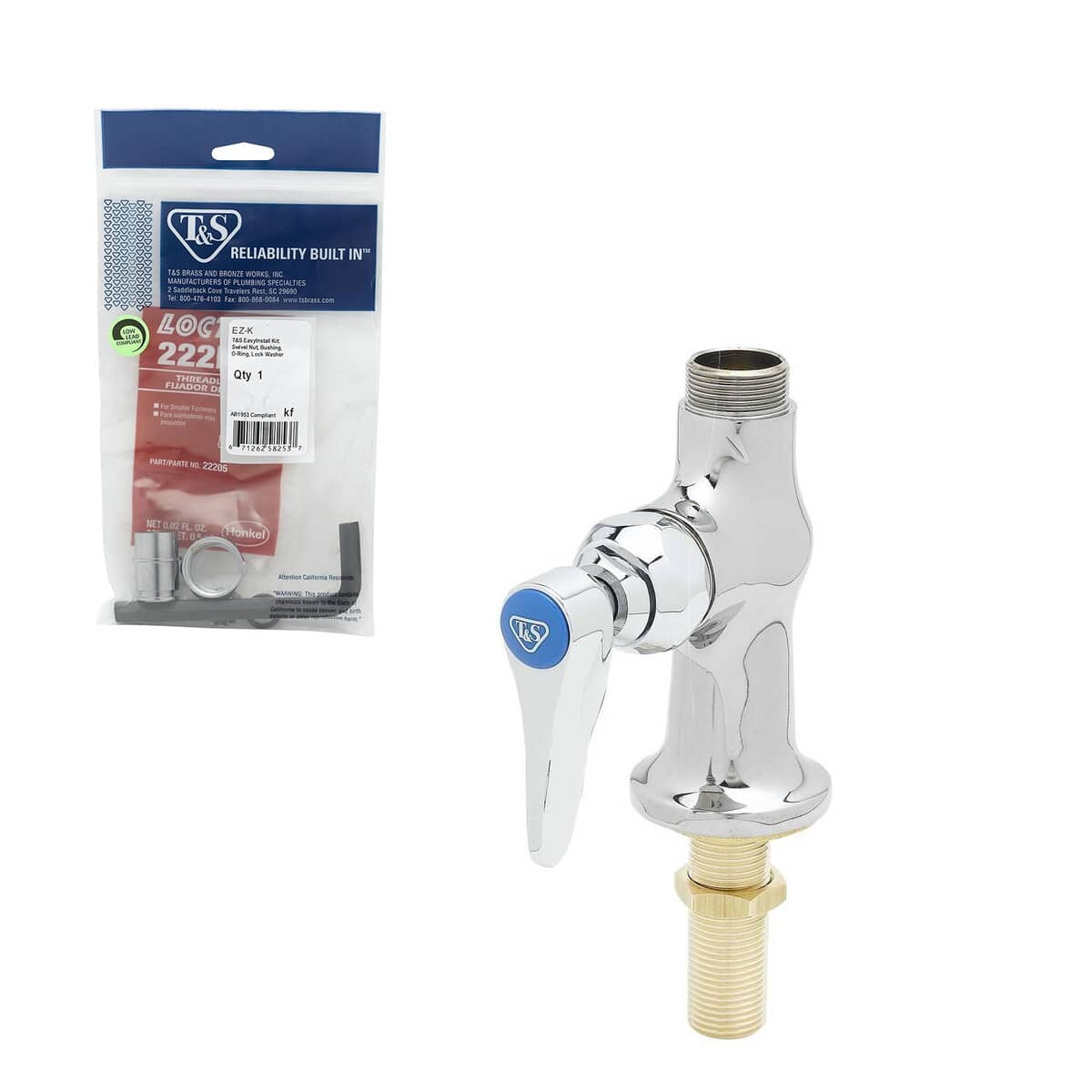 T&S BRASS PARTS T&S Brass B-0305-LN Single Pantry Swivel/Rigid Base Faucet - SKU TSB-0305-LN