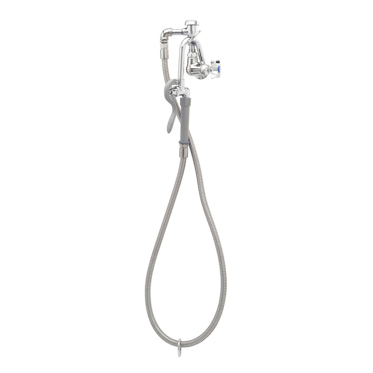 T&S BRASS PARTS T&S Brass B-0605-H Pot Filler Wall Mount Vb SS Hose Sel - SKU TSB-0605-H