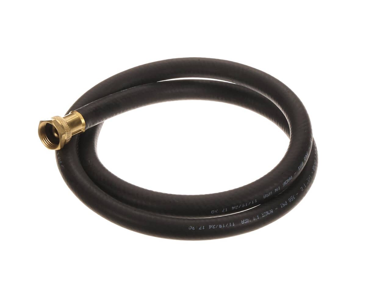 T&S BRASS PARTS T&S Brass B-0618-03 60 Black Rubber Hose W/ Garden Hose Inle - SKU TSB-0618-03