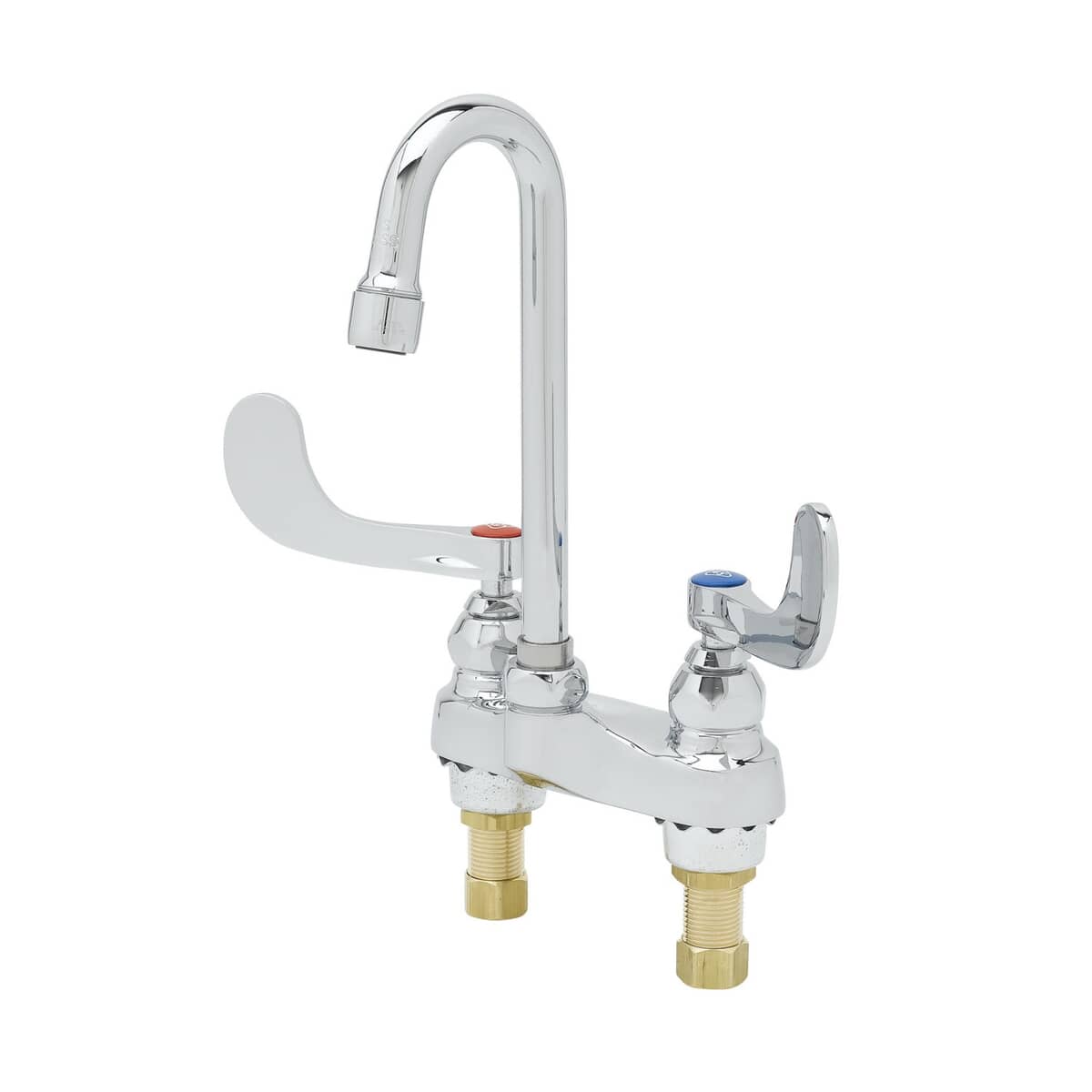 T&S BRASS PARTS T&S Brass B-0892-QT-LF16 4 Centerset Fct Swivel Gooseneck 1/4 Turn Sc Et - SKU TSB-0892-QT-LF16