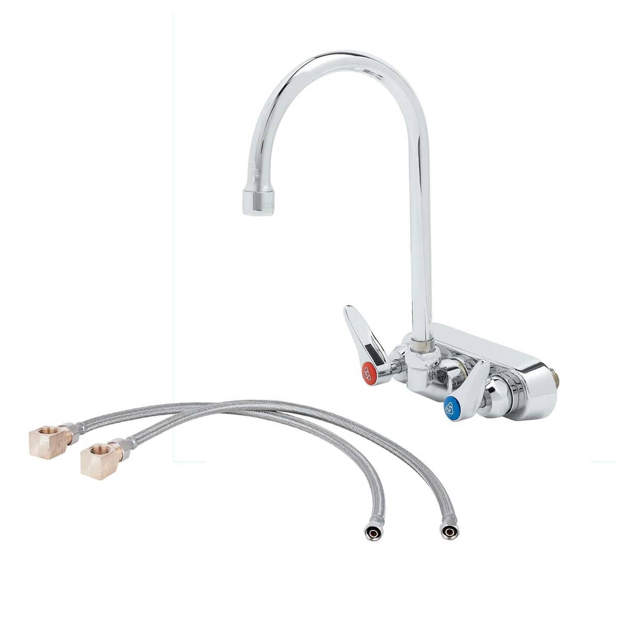 T&S BRASS PARTS T&S Brass B-1146-CR-KIT Workboard Faucet 4IN Wall Mount Ceramas - SKU TSB-1146-CR-KIT