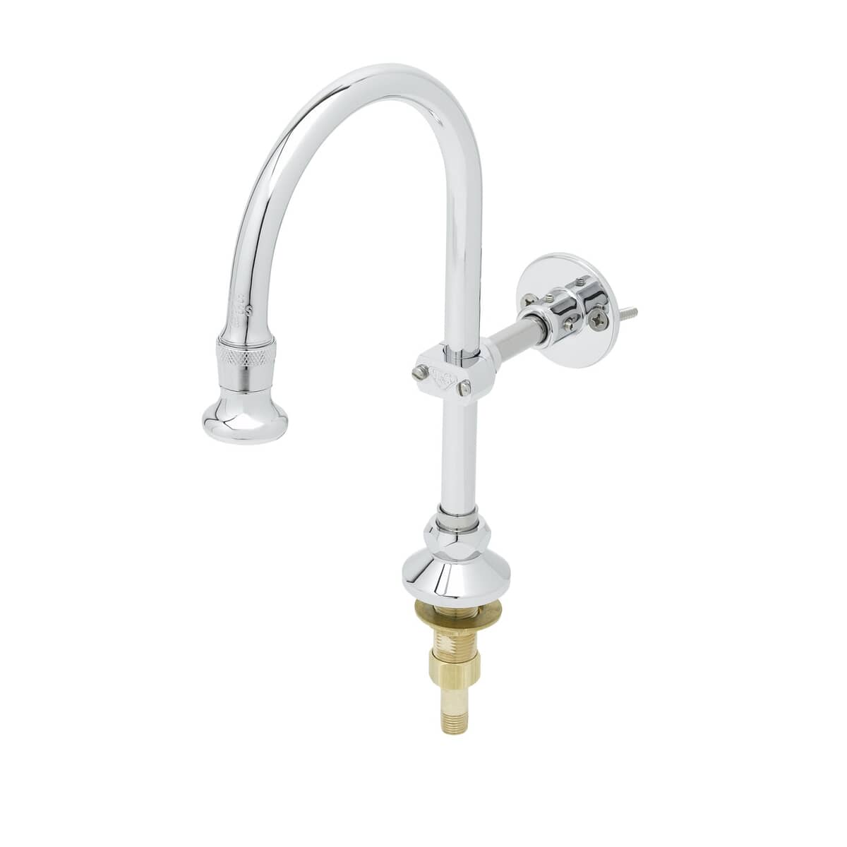 T&S BRASS PARTS T&S Brass B-2456 Rigid/Swivel Gooseneck Deck Mount Rose - SKU TSB-2456