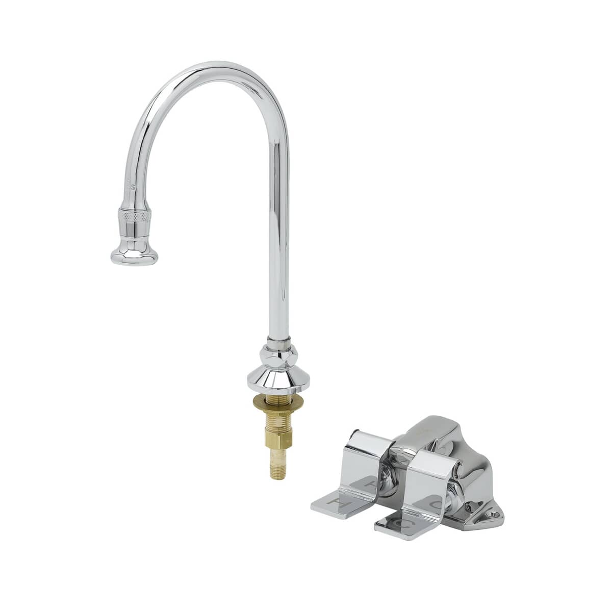 T&S BRASS PARTS T&S Brass B-2469 Double Pedal Valve & Dummy Rigid Goosene - SKU TSB-2469