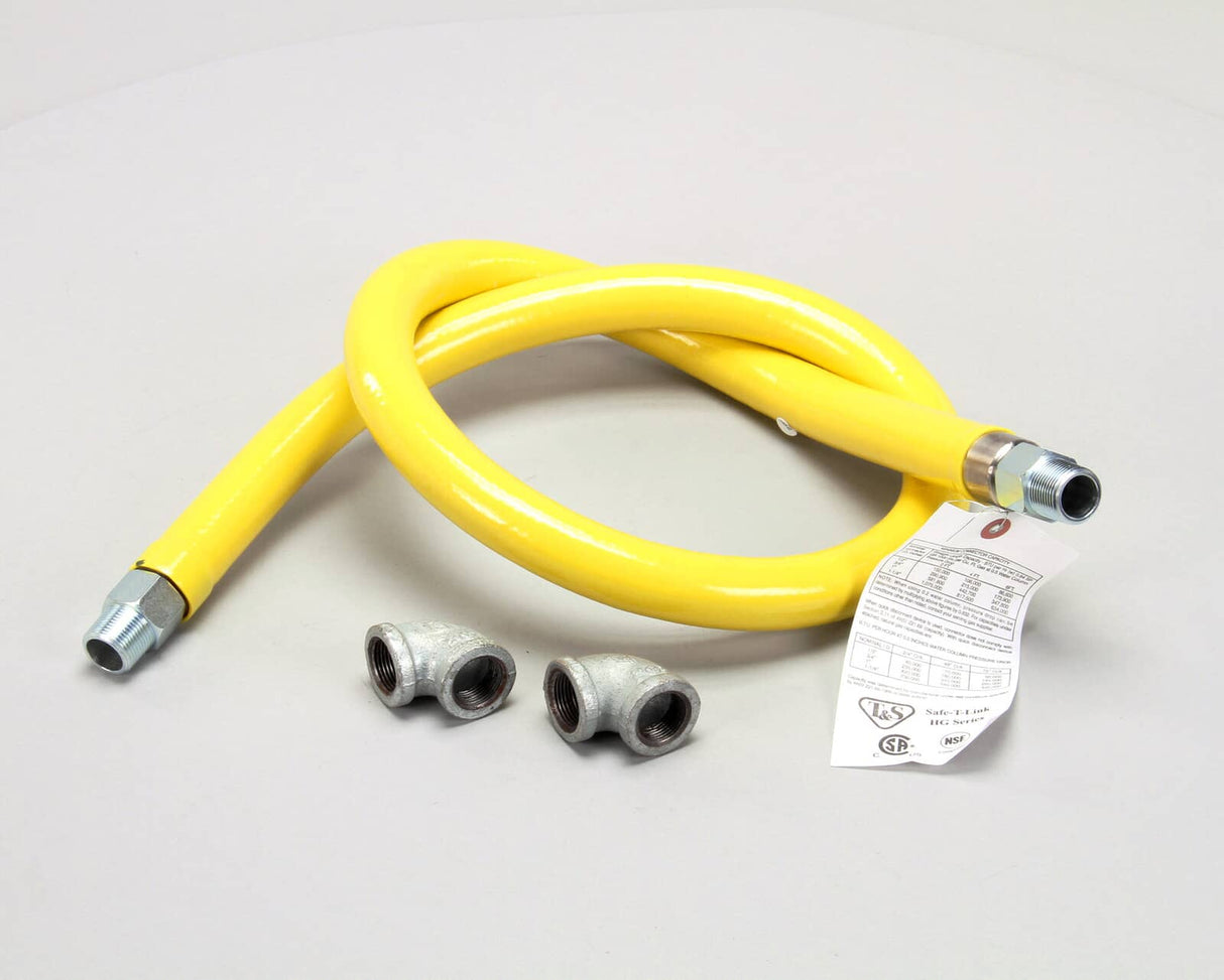 T&S BRASS PARTS T&S Brass HG-2D-60 Gas Hose Free Spin Fittings 3/4 NPT 6 - SKU TSHG-2D-60