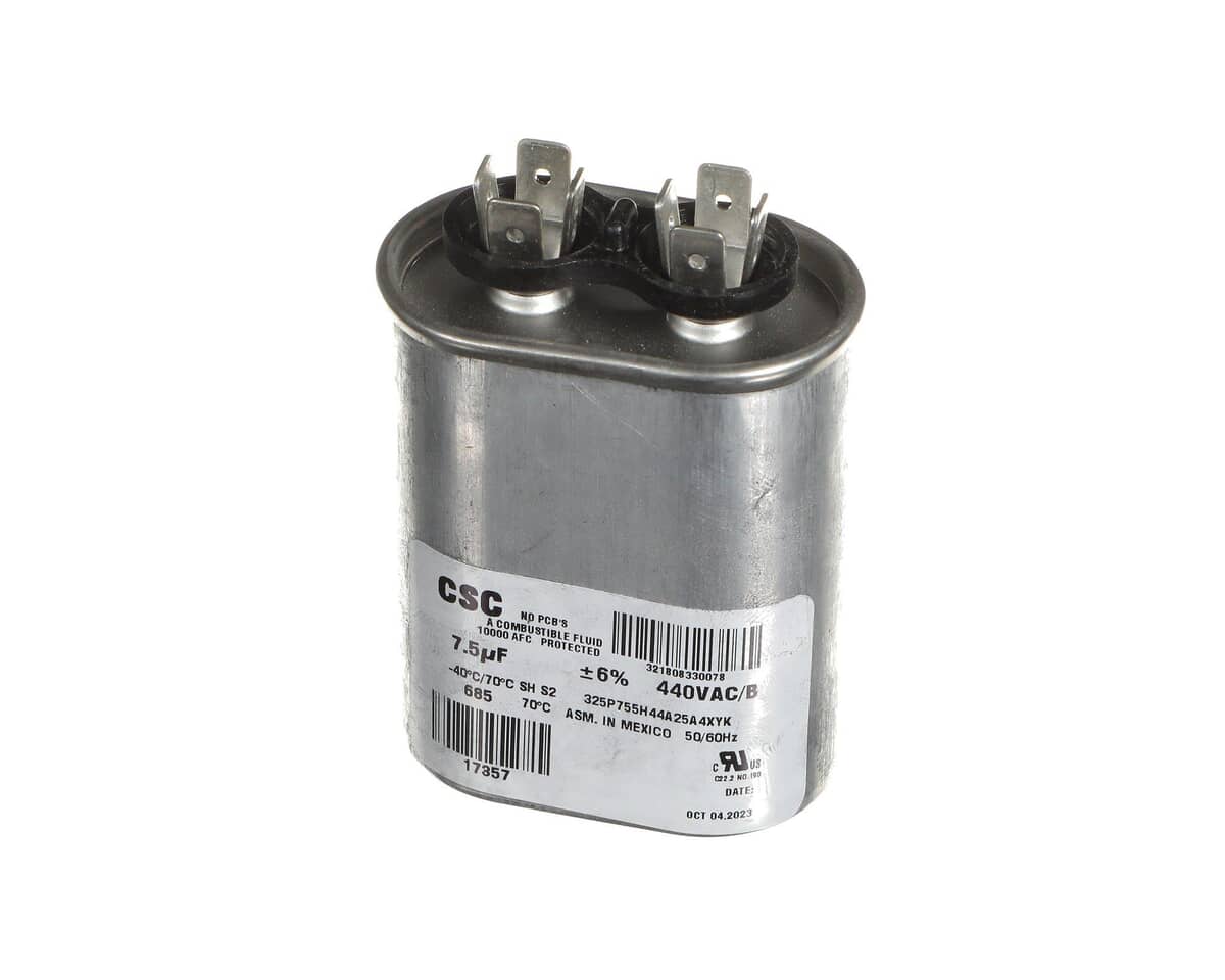 YORK PARTS York S1-02420063700 Cap Run Single 7.5MFD 440 Flat - SKU YORKS1-02420063700