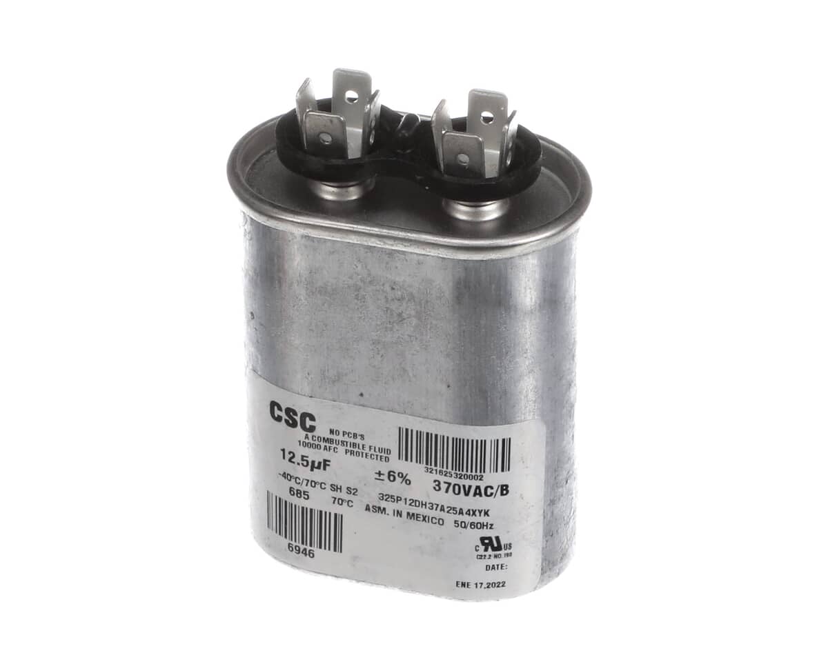 YORK PARTS York S1-02425899000 Capacitor Run Single 12.5MFD 370V Flat - SKU YORKS1-02425899000