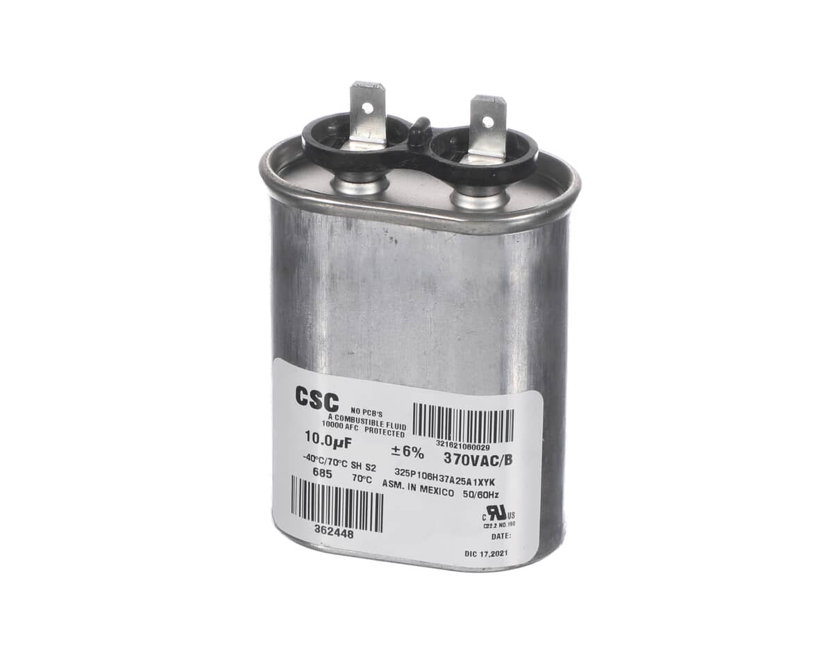 YORK PARTS York S1-02435763000 Capacitor Run Single 10MFD 370V Oval - SKU YORKS1-02435763000